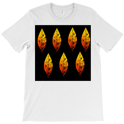 Colourful Leaf Pattern T-shirt Designed By American Choice