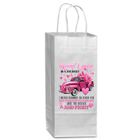 Breast Cancer Wine Paper Bag - 5 1/2 X 3 1/4 X 13 | Artistshot