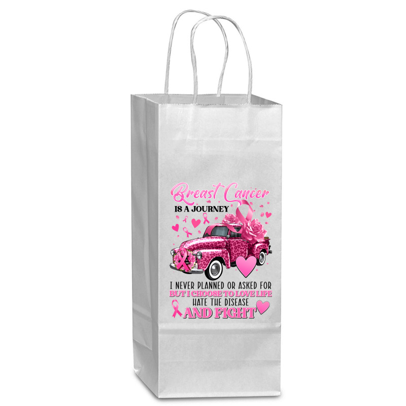 Breast Cancer Wine Paper Bag - 5 1/2 X 3 1/4 X 13 | Artistshot