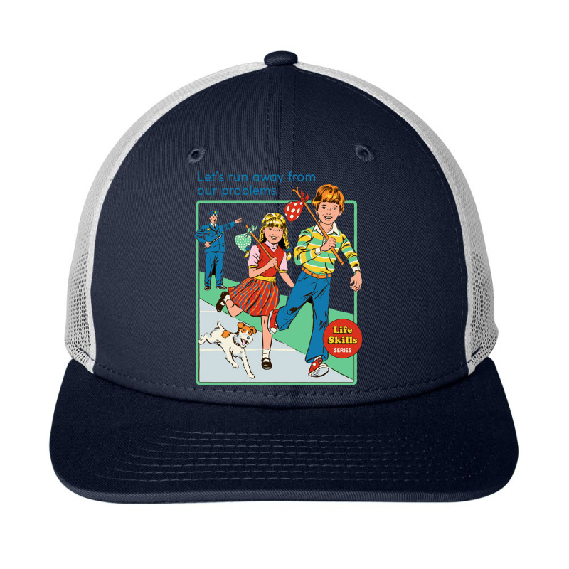 Let’s Run Away Snapback Trucker Cap by BrownArt | Artistshot