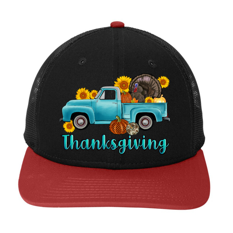 Thanksgiving Truck Turkey Snapback Trucker Cap by AdoDesignShop | Artistshot