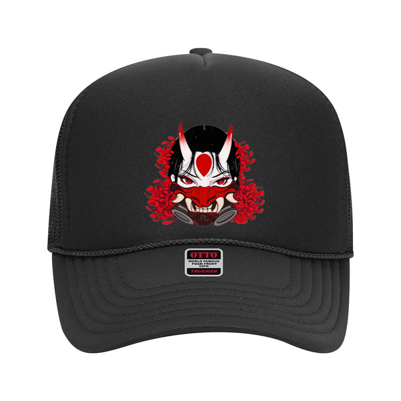 Oni Anime Girl Foam Trucker Hat | Artistshot