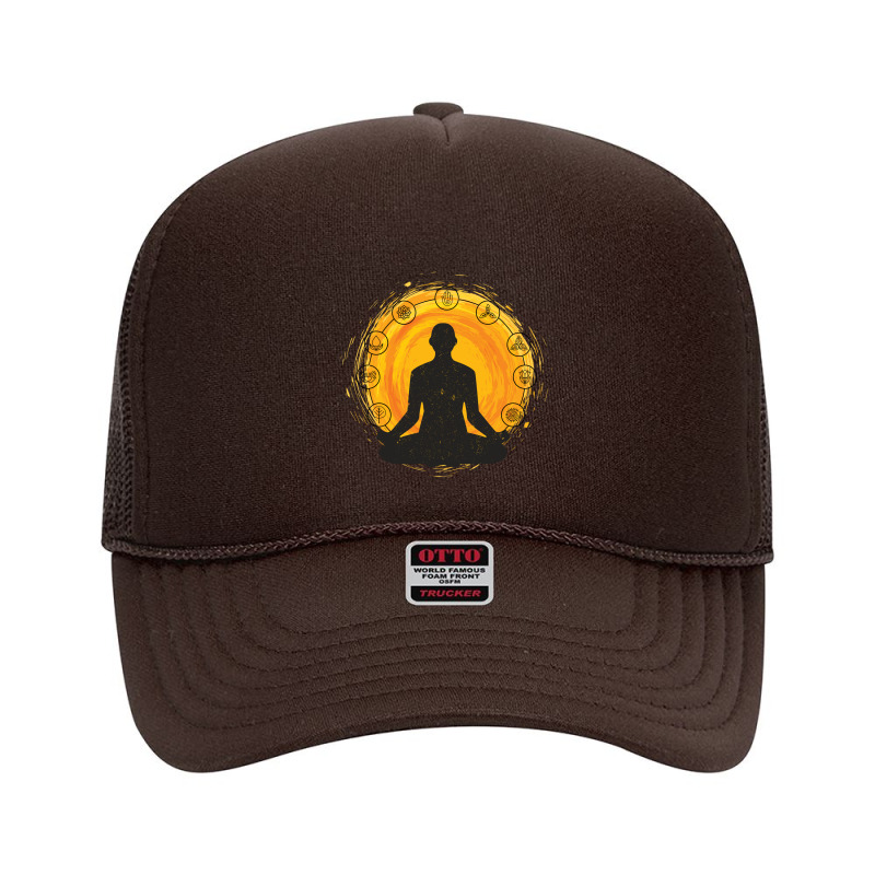 Sunset Meditation Foam Trucker Hat by Pompoyo | Artistshot