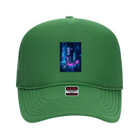 Hongkong Neon Synthwave Foam Trucker Hat | Artistshot