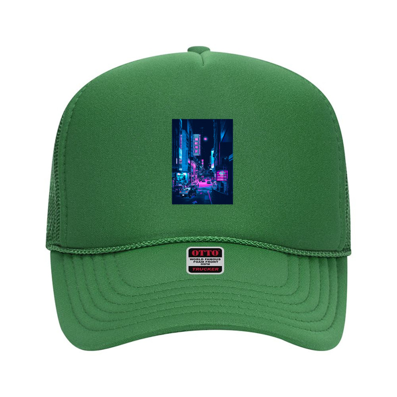 Hongkong Neon Synthwave Foam Trucker Hat by Jeff_Nugroho | Artistshot