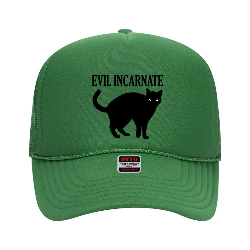 Evil Incarnate Black Cat Foam Trucker Hat by lainmundur | Artistshot