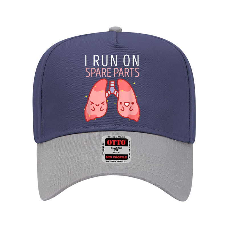 I Run On Spare Parts Lung Love Organ Donation Vintage T Shirt Adjustable Baseball Cap by agueron | Artistshot