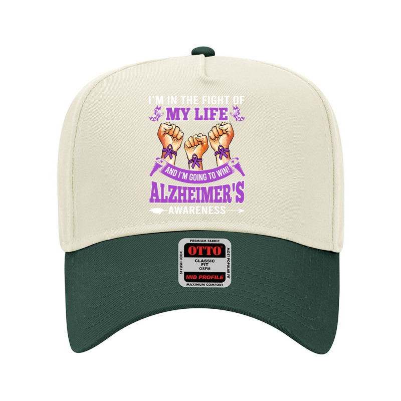 Alzheimers Awareness In The Fight T  Shirt Alzheimer's Awareness In Th Adjustable Baseball Cap by biscuitsregularly | Artistshot