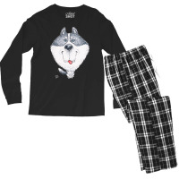 Husky T  Shirt Siberian Husky Dog T  Shirt Men's Long Sleeve Pajama Set | Artistshot