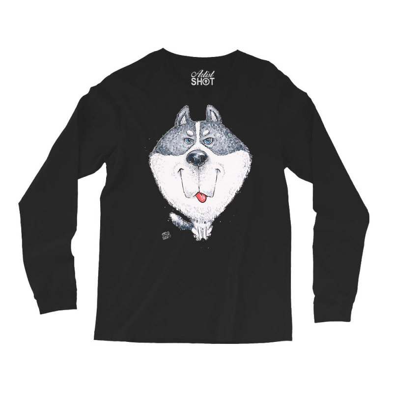 Husky T  Shirt Siberian Husky Dog T  Shirt Long Sleeve Shirts by skeletonpeony | Artistshot