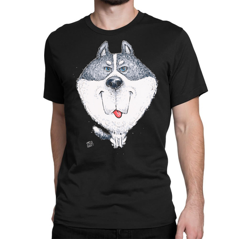 Husky T  Shirt Siberian Husky Dog T  Shirt Classic T-shirt by skeletonpeony | Artistshot