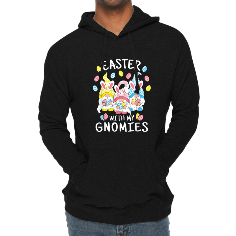 Funny Easter With My Gnomies Happy Easter Gnome Bunny Gnomes Lightweight Hoodie | Artistshot