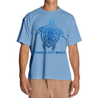 Panama City Beach Fl Tribal Tattoo Blue Sea Turtle Souvenirs T Shirt Urban Heavy T-shirt | Artistshot