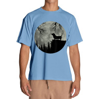 Baset Hound And Moon Halloween Spooky Dog Urban Heavy T-shirt | Artistshot