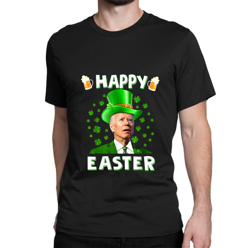 Funny Joe Biden Easter Confused St Patricks Day Classic T-shirt | Artistshot