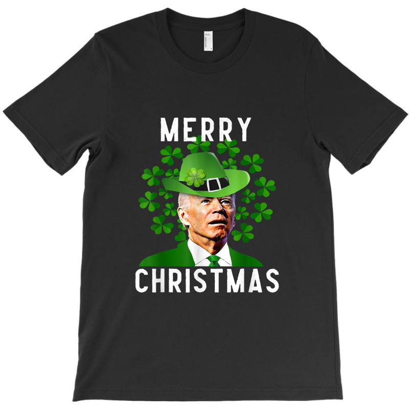 Funny Joe Biden Merry Christmas Confused St Patricks Day T-shirt | Artistshot