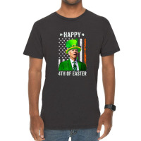 Funny Leprechaun Biden Happy Easter Confused St Patricks Vintage T-shirt | Artistshot