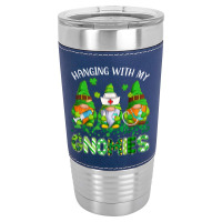 St Patricks Day Hanging With My Gnomies Nurse Stethoscope T Shirt Leatherette Tumbler | Artistshot