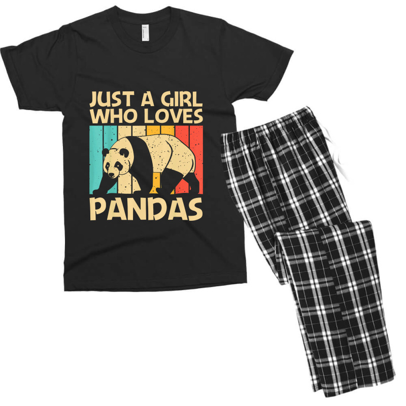 Funny Panda Design For Girls Women Panda Bear Animal Lovers Men's T-shirt Pajama Set | Artistshot