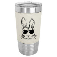 Bunny Face With Sunglasses Easter Day For Boys Men Kids Leatherette Tumbler | Artistshot