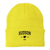 Hudson Ohio Oh Vintage Sports Design Black Print T Shirt Beanie | Artistshot