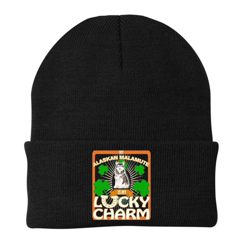 Alaskan Malamute T  Shirt My Alaskan Malamute Is My Lucky Charm   Gift Beanie | Artistshot