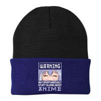 Warning May Spontaneously Start Talking About Anime T Shirt Beanie | Artistshot