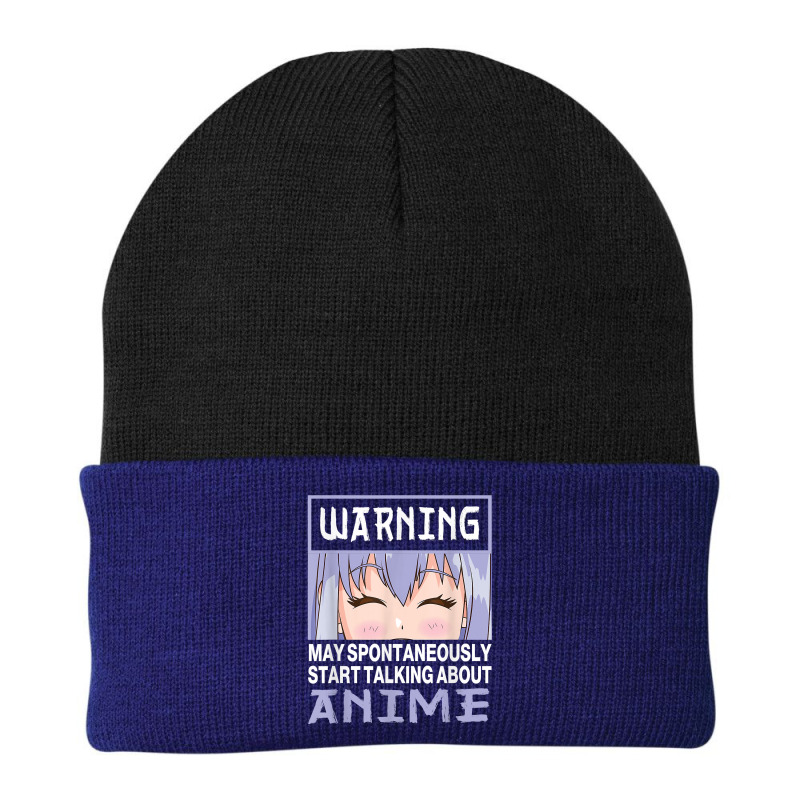 Warning May Spontaneously Start Talking About Anime T Shirt Beanie | Artistshot