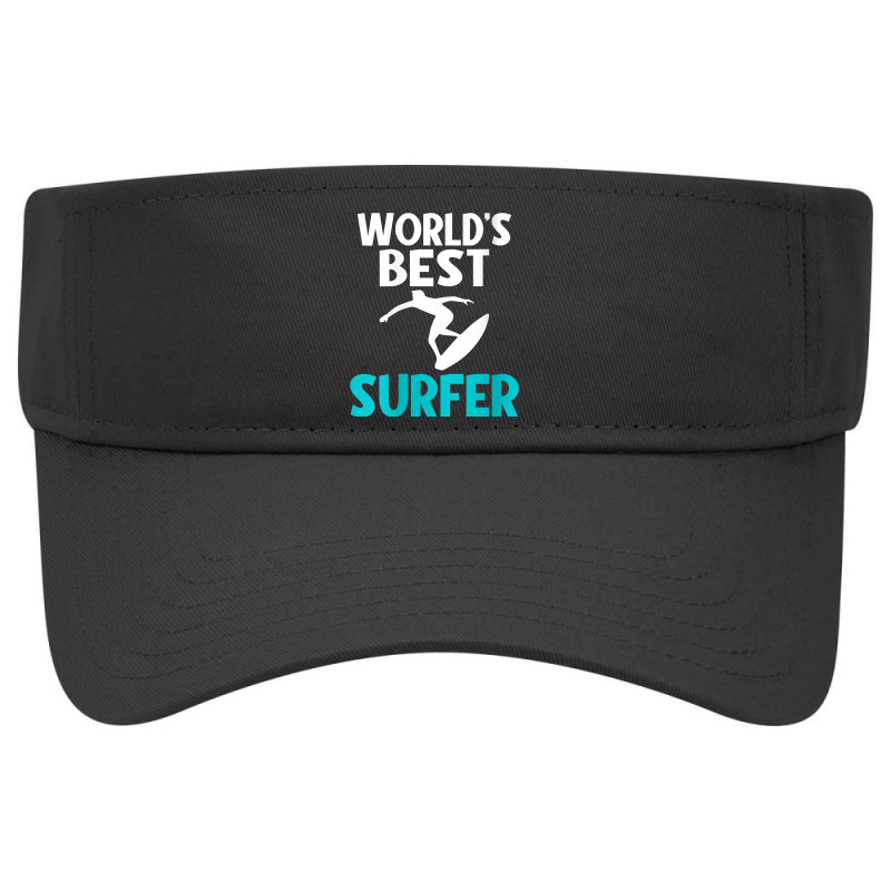 Womens Worlds Best Surfer Wake Surfer V Neck T Shirt Visor Hat | Artistshot