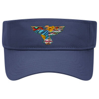 Thunderbird With Usa Flag And Sunflowers Visor Hat | Artistshot