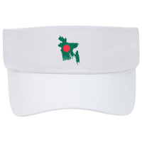 Bangladesh Map Flag Drawing Line Art Visor Hat | Artistshot