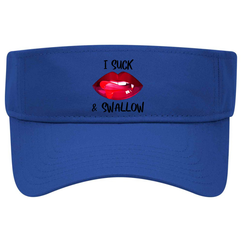 I Suck And Vampire Fangs Halloween Costume Visor hat by WuzzTees | Artistshot