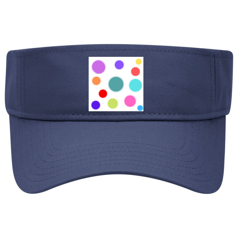 Different Colours And Sizes Circles On White Paper Visor Hat | Artistshot