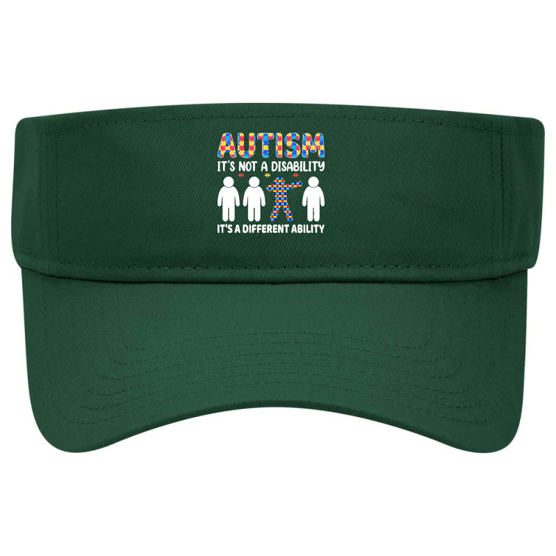 Autism Gift T  Shirt Autism It's Not A Disability It's A Different Abi Visor hat by abigayle98988 | Artistshot