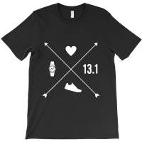 Half Marathon Heart Watch Arrow Running Runner 13 T-shirt | Artistshot