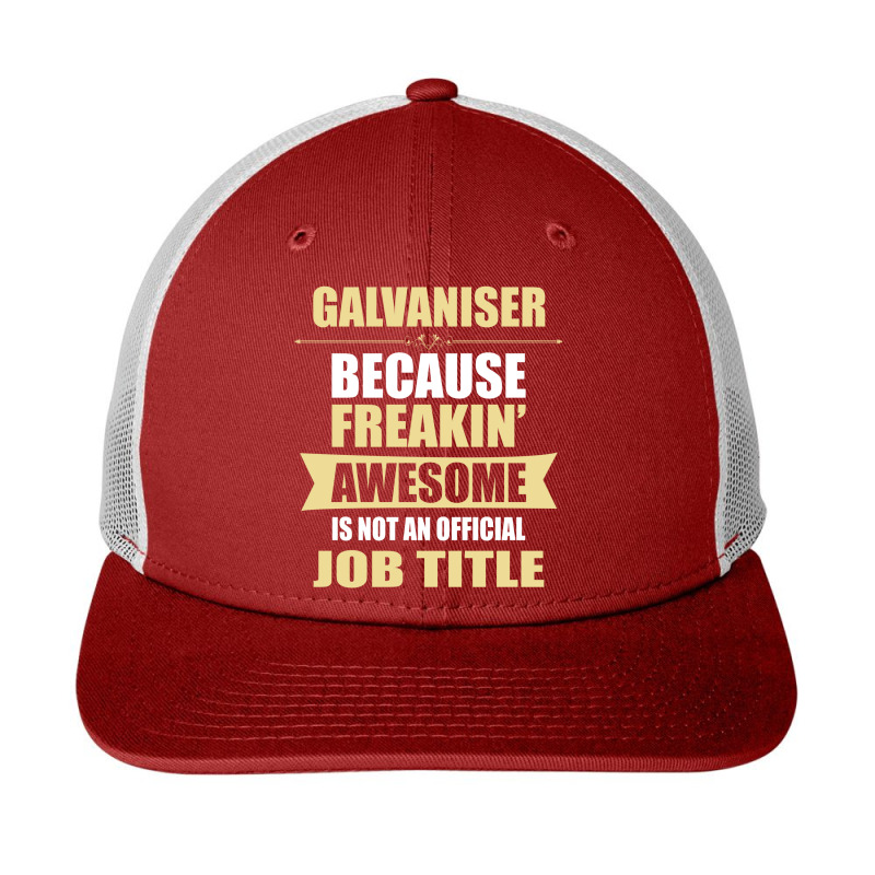 Galvaniser Because Freakin' Awesome Isn't A Job Title Snapback Trucker Cap by thanchashop | Artistshot