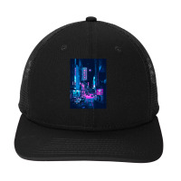 Hongkong Neon Synthwave Snapback Trucker Cap | Artistshot