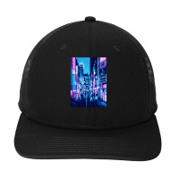 Tokyo Neon Night Synthwave Snapback Trucker Cap | Artistshot