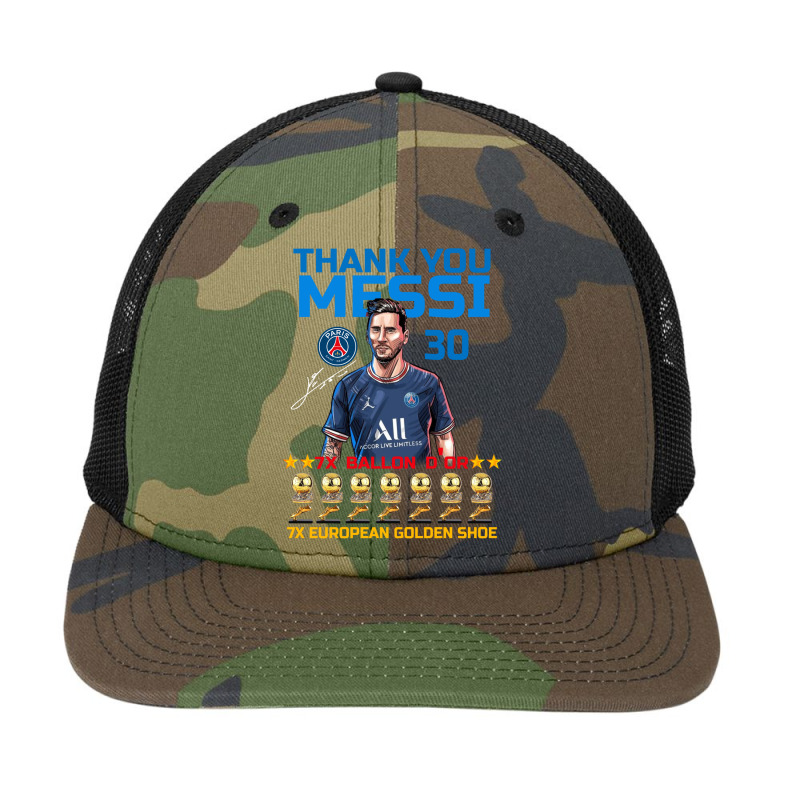 Ballon D'or 2021 Thank You Messi 30 Number 7x Golden Shoe Snapback Trucker Cap | Artistshot