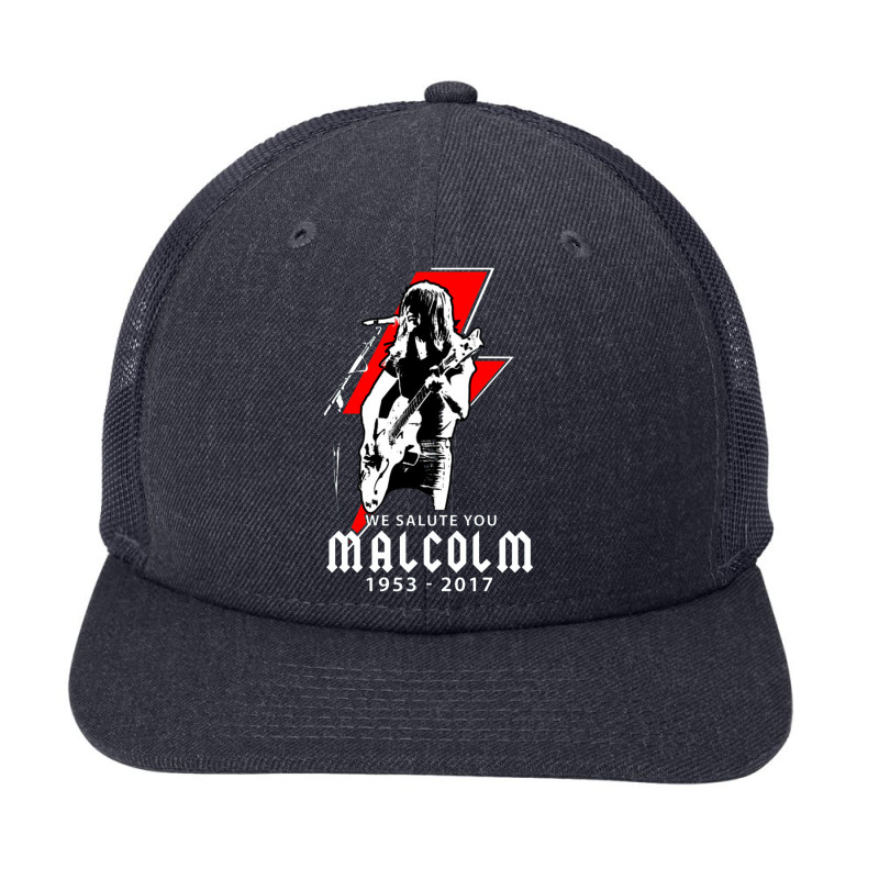 Malcolm Young   We Salute You Snapback Trucker Cap by zaenalmaza | Artistshot