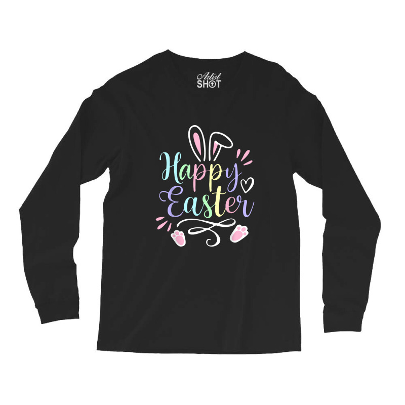 Happy Easter Day Bunny Egg Funny Boys Girls Kids Easter Long Sleeve Shirts | Artistshot