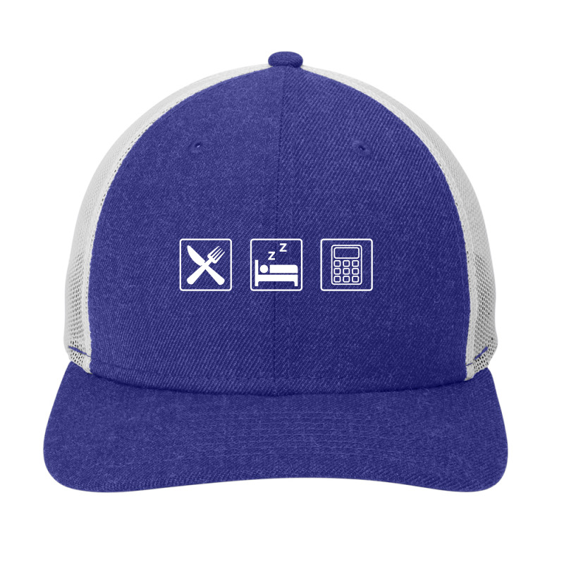 Eat Sleep Calculate - Funny Accountant Snapback Trucker Cap by khaerul anwar | Artistshot