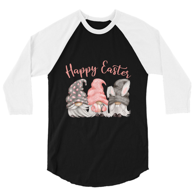 Happy Easter Gnomies Bunny Ears Easter Gnome Family Hunting 3/4 Sleeve Shirt | Artistshot