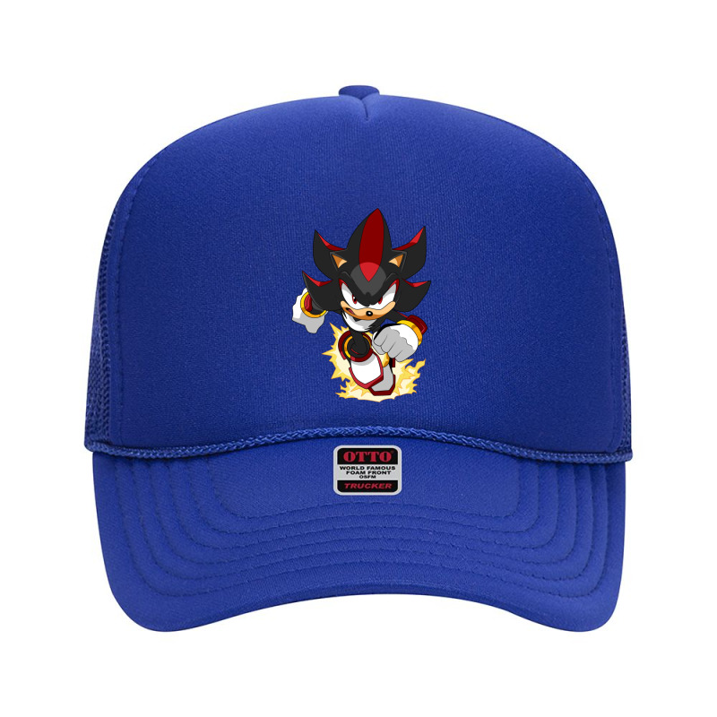 Black Super Hedgehog Running Forward Foam Trucker Hat by AliceBMcDaniel | Artistshot