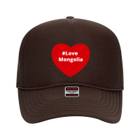 Love Mongolia, Hashtag Heart, Love Mongolia Foam Trucker Hat | Artistshot