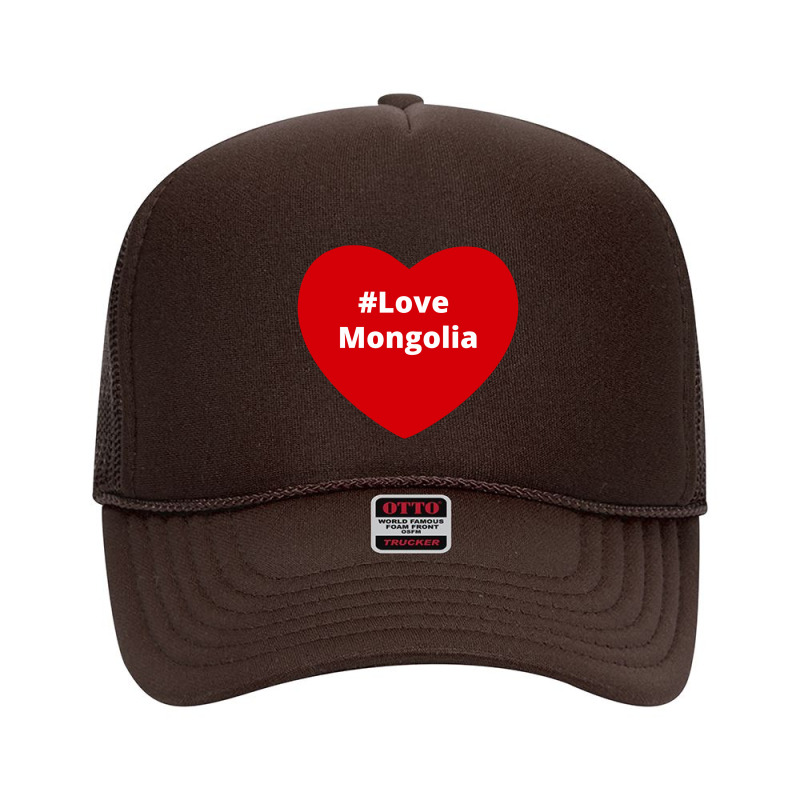 Love Mongolia, Hashtag Heart, Love Mongolia Foam Trucker Hat by chillinxs | Artistshot