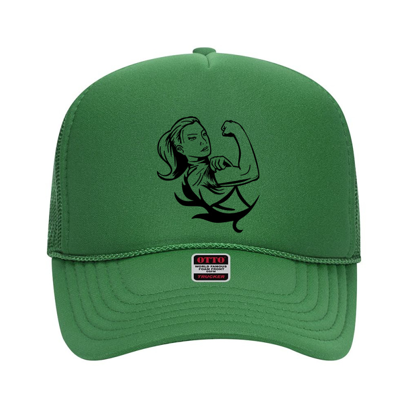 Woman Strong Foam Trucker Hat by cosmicskulles | Artistshot