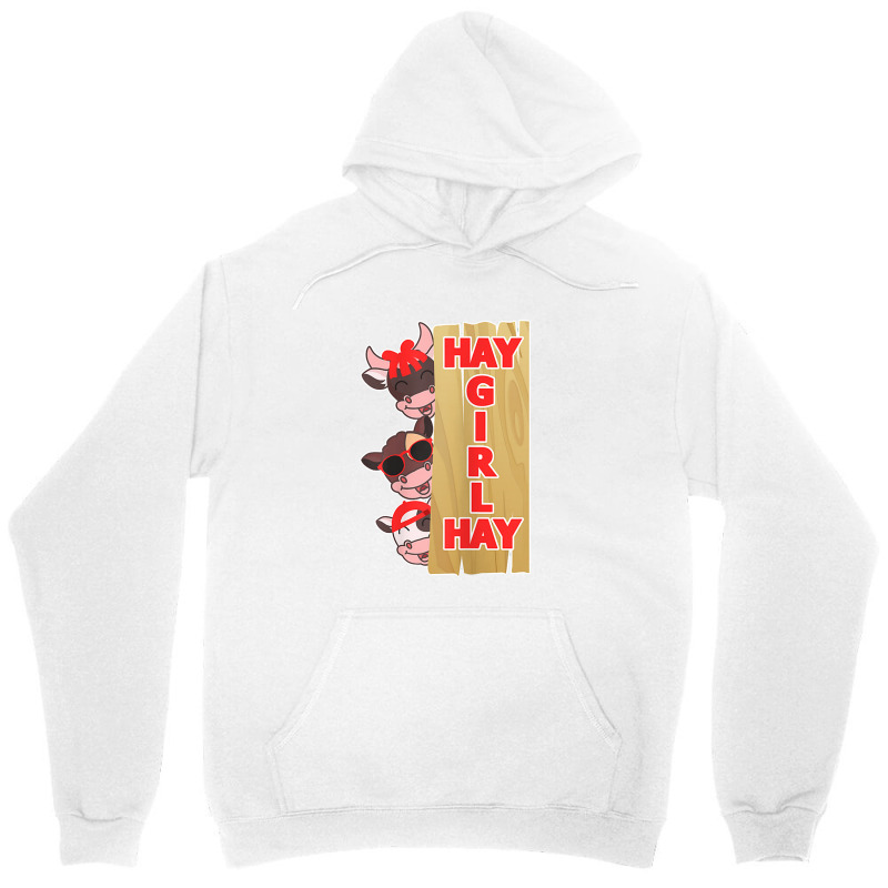 Hay Girl Hay Cow Farmer Rancher Cow Owner Cow Lover Kawaii Unisex Hoodie | Artistshot