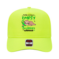 Allergies Awareness T  Shirt Mostly Running On Empty Allergies Warrior Adjustable Baseball Cap | Artistshot