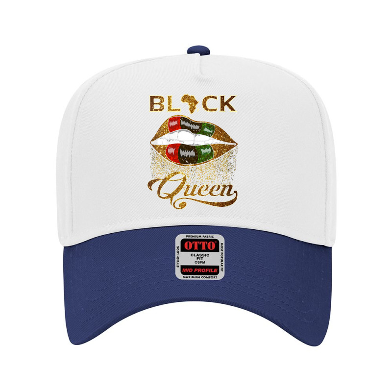 Womens Black Queen African Pan Flag Sexy Lips Drip Melanin Pride V Nec Adjustable Baseball Cap | Artistshot